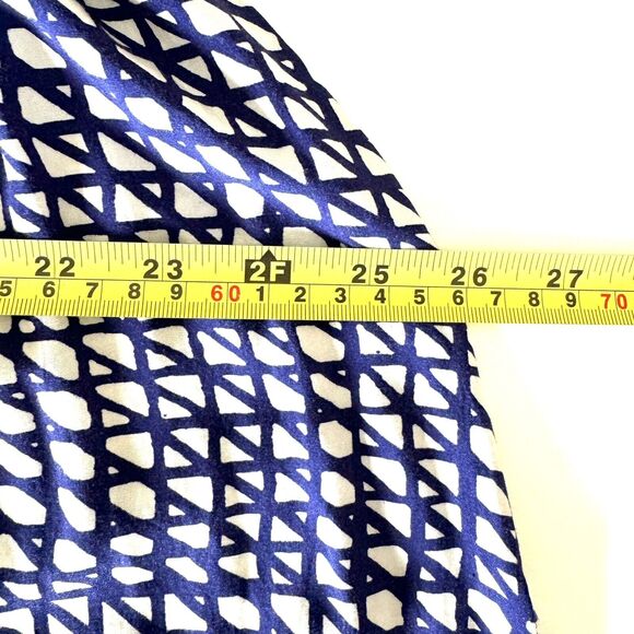 Anthropologie Maeve Women Gemma Dress Blue White Geometric Dolman Sleeve - Picture 8 of 13